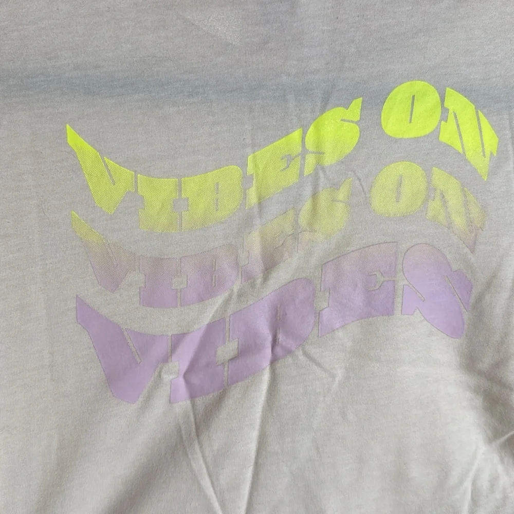 NWOT Fabletics Yin/Yang Vibes 100% Cotton Cream Crop Top Size Small - Picture 7 of 10